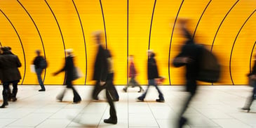 People walking and shopping